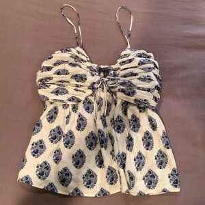 Jcrew block print top